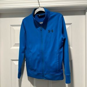 Under Armour boys teal blue zip up - size S